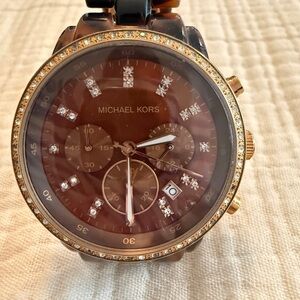 Michael Kors Brown Dial Gold-Tone Watch